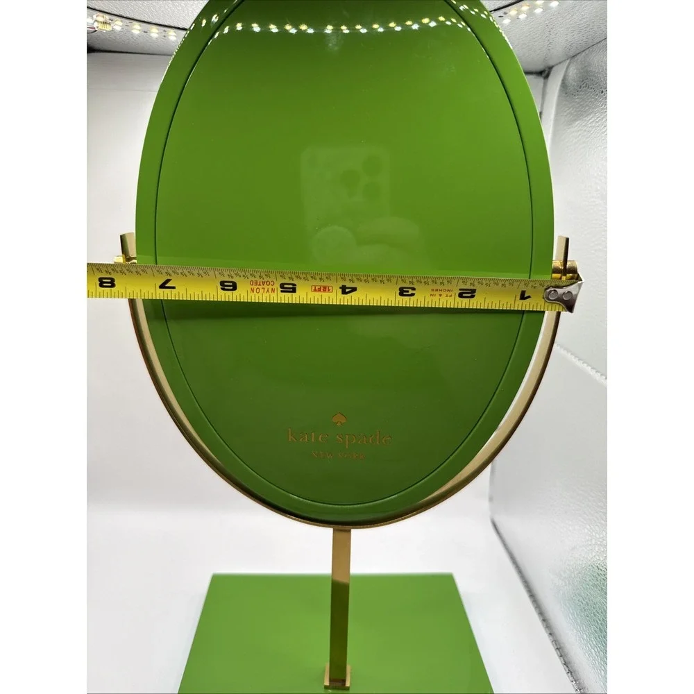 Kate Spade Lime Green Tabletop Oval Makeup Vanity Mirror 15